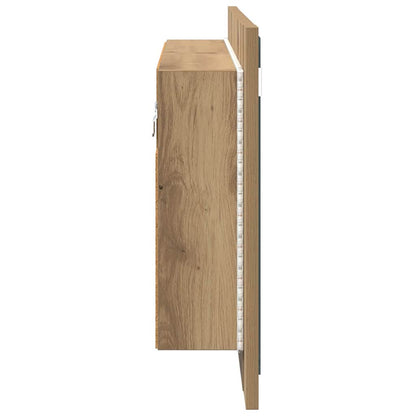 Koupelnová Zrcadlová Skříň Artisanový Dub 80 X 12 X 45 Cm