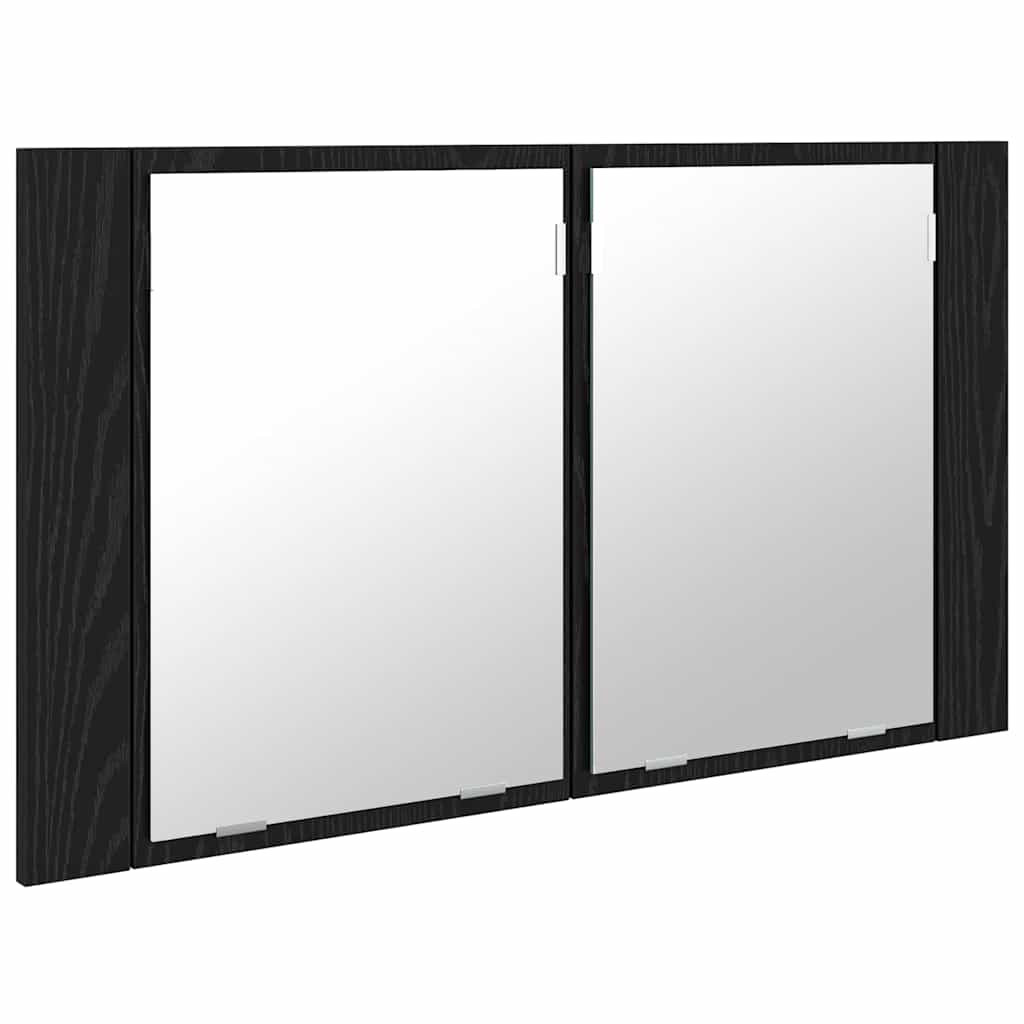 Koupelnová Zrcadlová Skříň Černý Dub 80 X 12 X 45 Cm