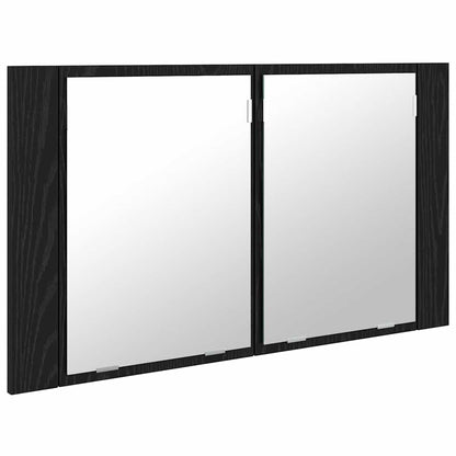 Koupelnová Zrcadlová Skříň Černý Dub 80 X 12 X 45 Cm