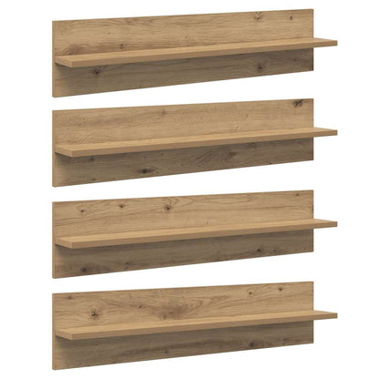 Nástěnné Poličky Nástěnná Montáž 4 Pcs Artisanový Dub