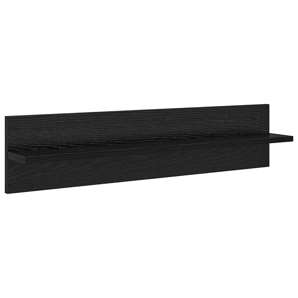 Nástěnné Poličky Nástěnná Montáž 4 Pcs Černý Dub