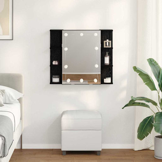 Zrcadlová Skříň Černý Dub 70 X 16,5 X 60 Cm Kompozitní Dřevo
