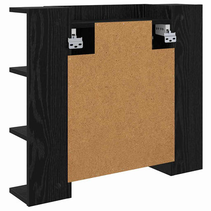 Zrcadlová Skříň Černý Dub 70 X 16,5 X 60 Cm Kompozitní Dřevo