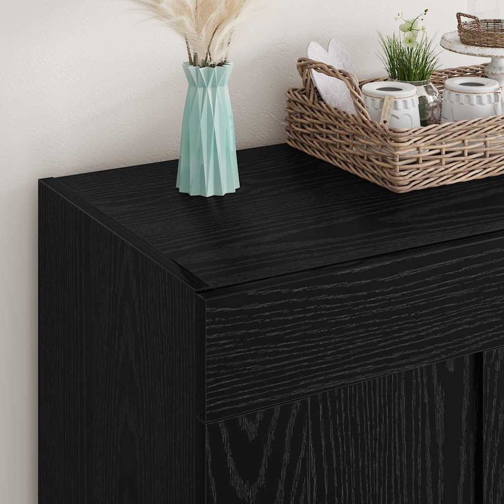 Servírovací Skříň Černý Dub 69,5 X 34 X 90 Cm Kompozitní Dřevo