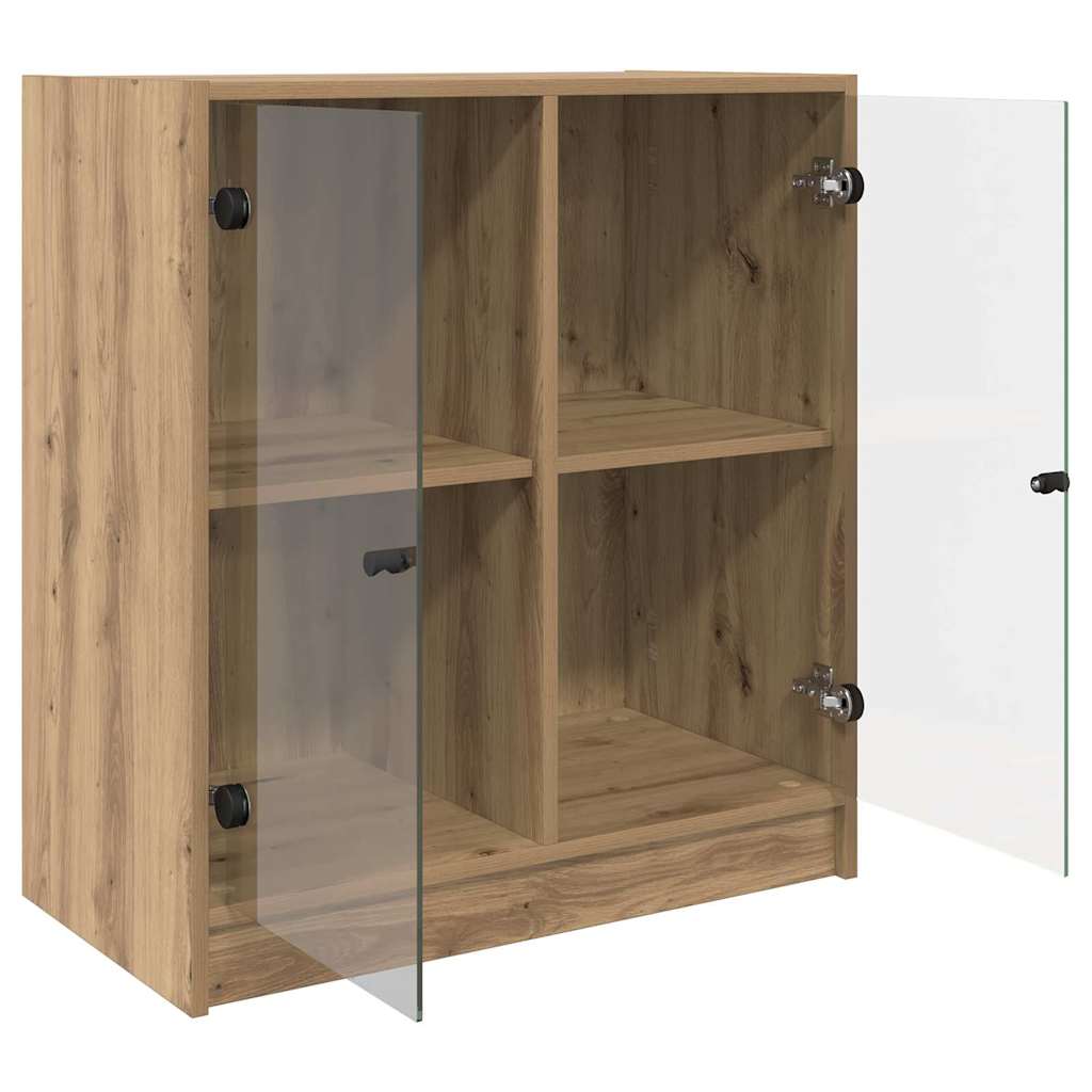 Boční Skříňka Artisanový Dub 68 X 37 X 75,5 Cm Kompozitní Dřevo