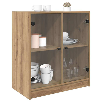 Boční Skříňka Artisanový Dub 68 X 37 X 75,5 Cm Kompozitní Dřevo