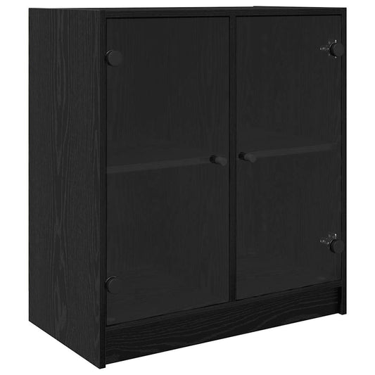 Boční Skříňka Černý Dub 68 X 37 X 75,5 Cm Kompozitní Dřevo
