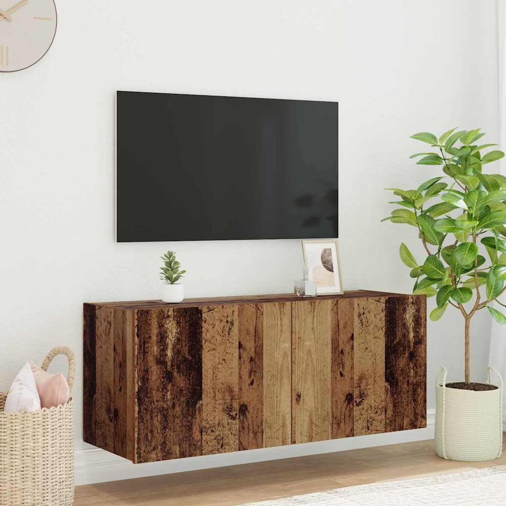 Tv Wall Cabinet Staré Dřevo Kompozitní Dřevo