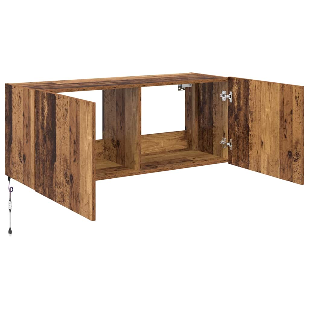 Tv Wall Cabinet Staré Dřevo Kompozitní Dřevo