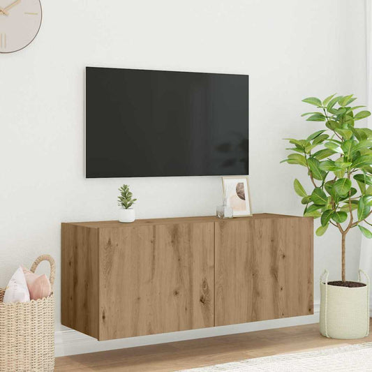 Tv Wall Cabinet Artisanový Dub Kompozitní Dřevo