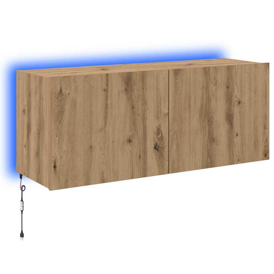 Tv Wall Cabinet Artisanový Dub Kompozitní Dřevo