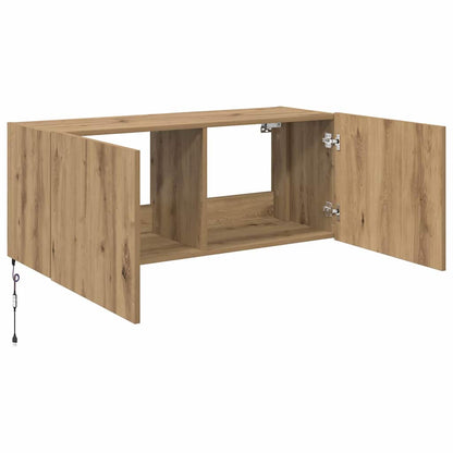 Tv Wall Cabinet Artisanový Dub Kompozitní Dřevo