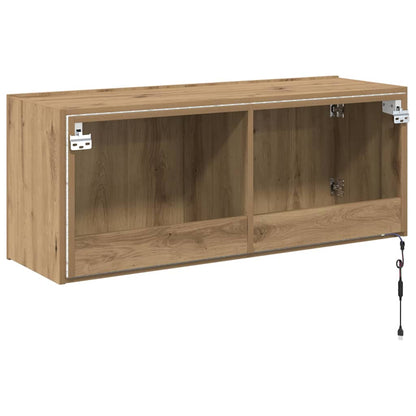 Tv Wall Cabinet Artisanový Dub Kompozitní Dřevo
