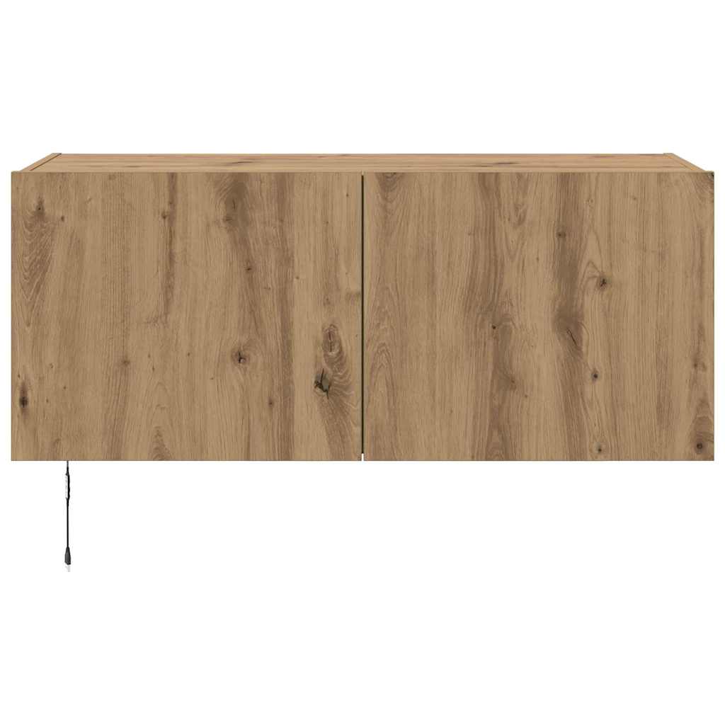 Tv Wall Cabinet Artisanový Dub Kompozitní Dřevo