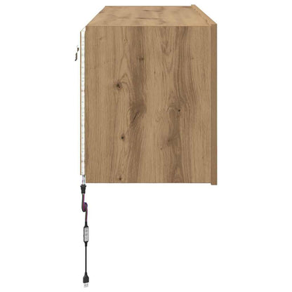Tv Wall Cabinet Artisanový Dub Kompozitní Dřevo