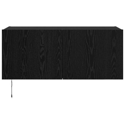 Tv Wall Cabinet Černý Dub Kompozitní Dřevo