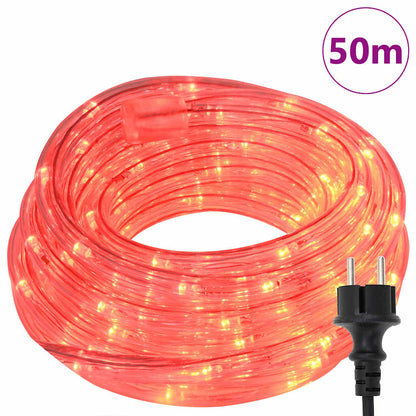 Světelný Provaz S 1200 Led Diodami Červená 50 M Pvc