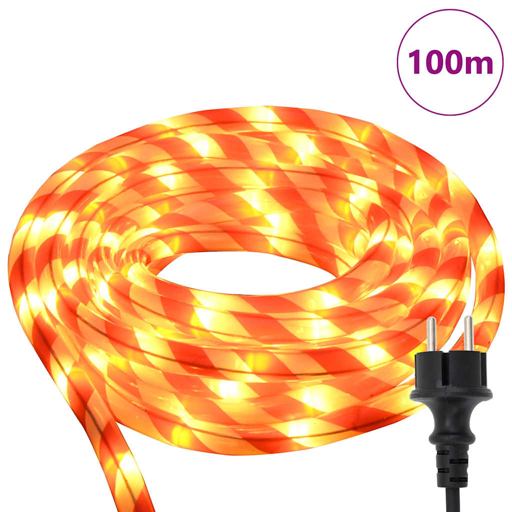 Světelný Provaz S 2400 Led Diodami Teplá Bílá 100 M Pvc