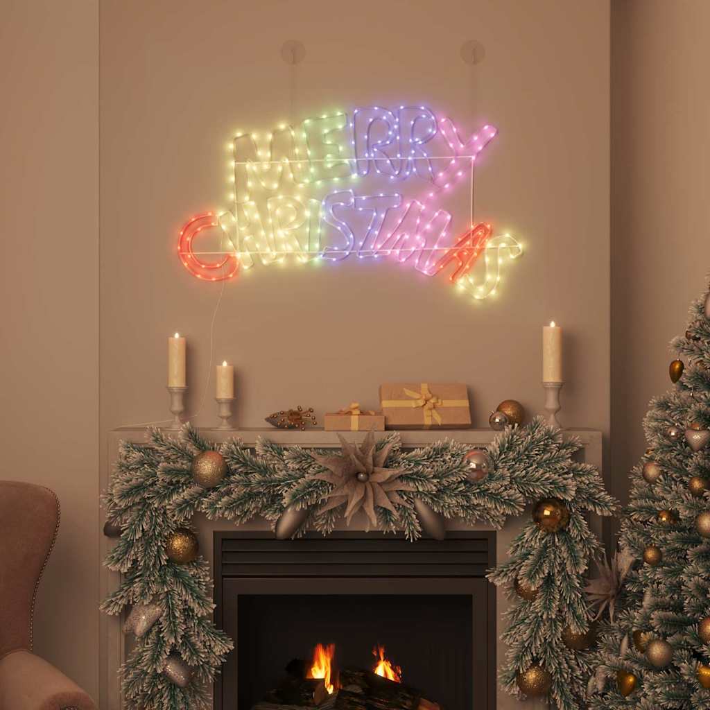 Vánoční Značka S 240 Led Diodami Vícebarevný 99,5 X 54 Cm Pvc