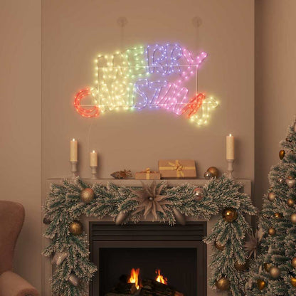 Vánoční Značka S 240 Led Diodami Vícebarevný 99,5 X 54 Cm Pvc