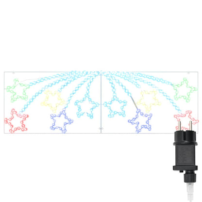 Vánoční Hvězda S 432 Led Diodami Vícebarevný 182 X 58 Cm Pvc