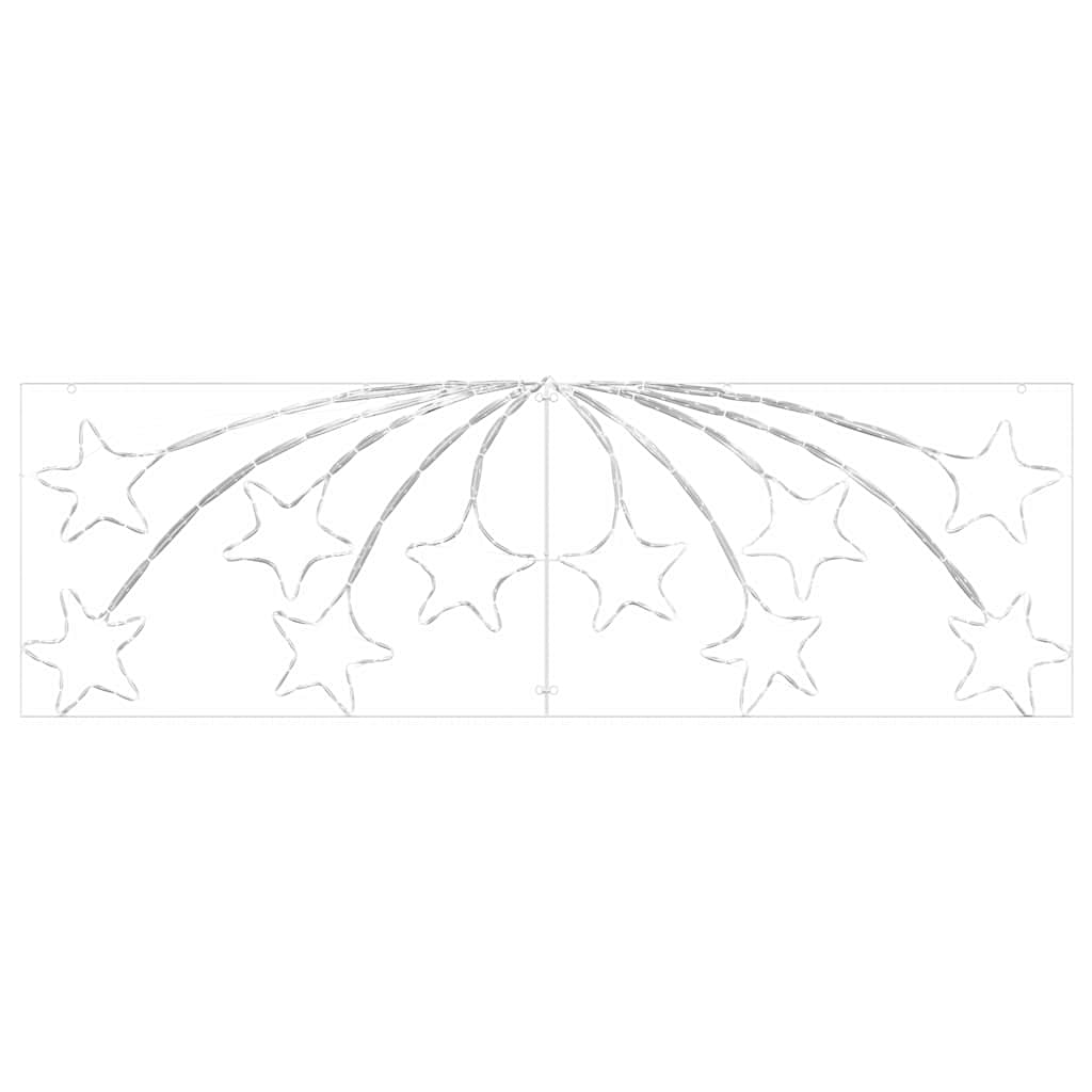 Vánoční Hvězda S 432 Led Diodami Vícebarevný 182 X 58 Cm Pvc