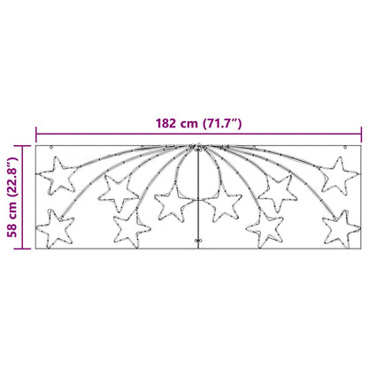 Vánoční Hvězda S 432 Led Diodami Vícebarevný 182 X 58 Cm Pvc