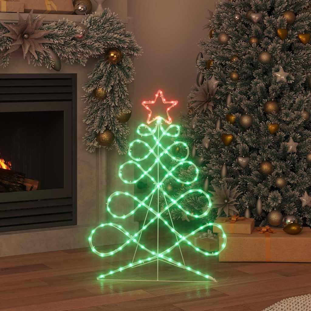 Světlo Ve Tvaru Vánočního Stromečku Vícebarevný 78 X 58 Cm Pvc