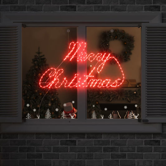 Vánoční Značka S 216 Led Diodami Červená 99 X 55 X 13 Cm Železo