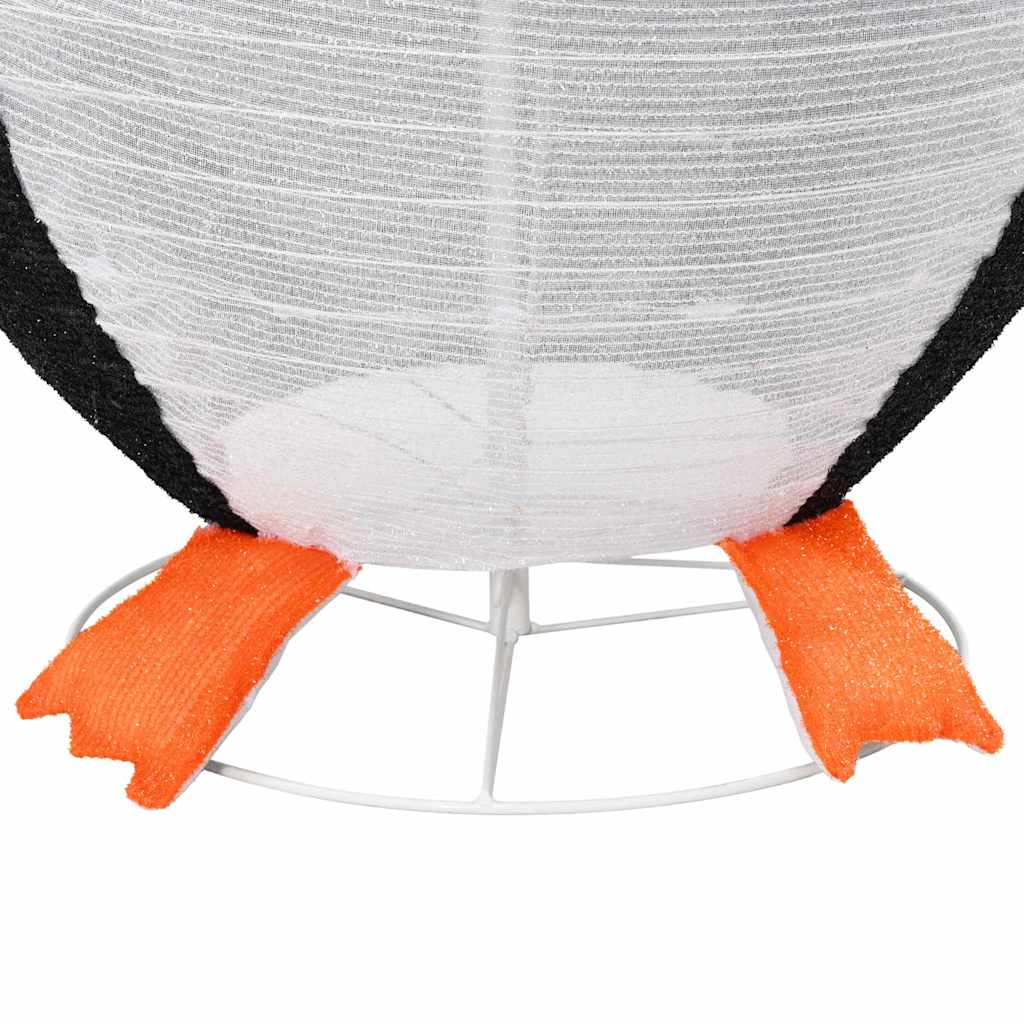 Figurka Sněhového Tučňáka Teplá Bílá 78 X 178 Cm Textil