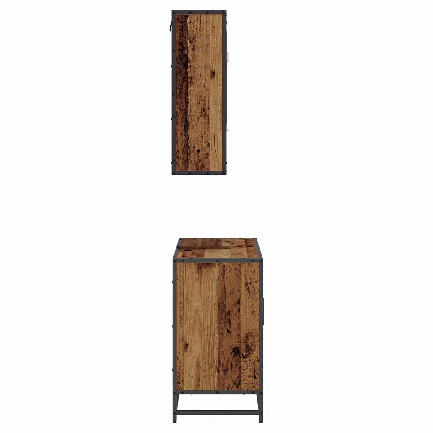 Sada Koupelnového Nábytku 2 Ks Staré Dřevo 65 X 33 X 60 Cm