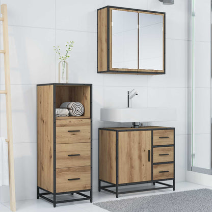 Sada Koupelnového Nábytku 3 Ks Artisanový Dub