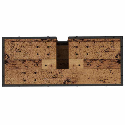 Sada Koupelnového Nábytku 3 Ks Staré Dřevo 35 X 37,5 X 188,5 Cm