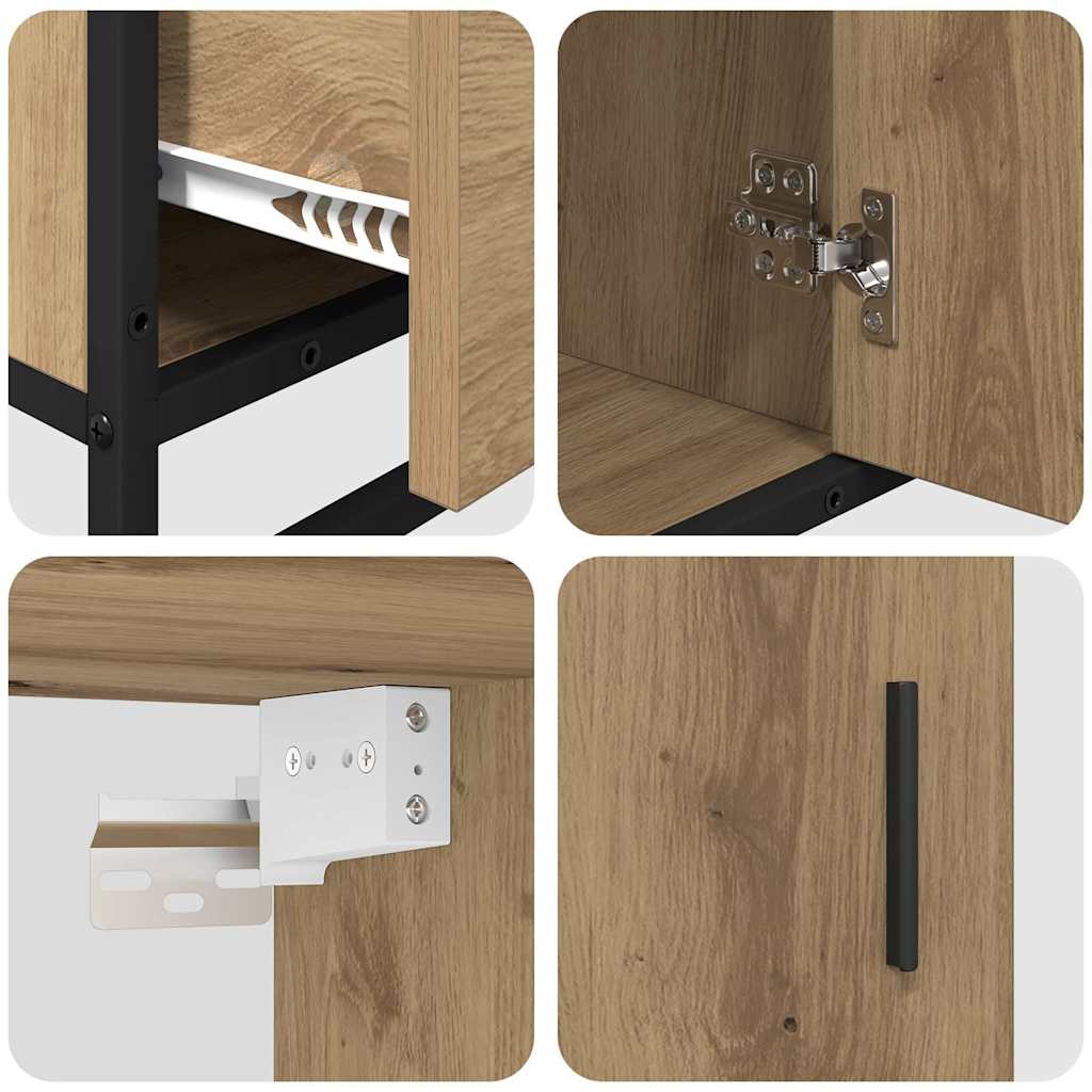 Sada Koupelnového Nábytku 3 Ks Artisanový Dub