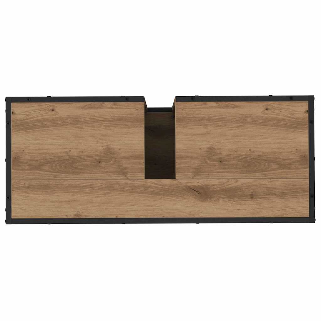 Sada Koupelnového Nábytku 2 Ks Artisanový Dub 80 X 33 X 60 Cm