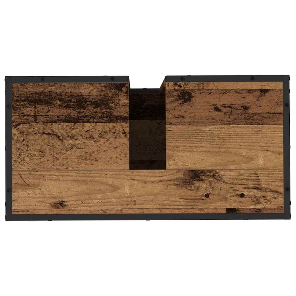 Sada Koupelnového Nábytku 2 Ks Staré Dřevo 65 X 33 X 60 Cm