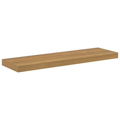 Nástěnná Polička 4 Pcs Hnědá 80 X 23,5 X 4 Cm Kompozitní Dřevo