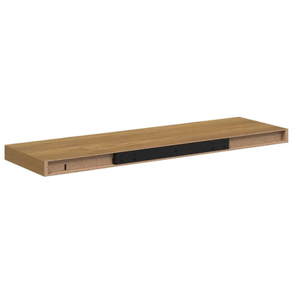 Nástěnná Polička 4 Pcs Hnědá 80 X 23,5 X 4 Cm Kompozitní Dřevo