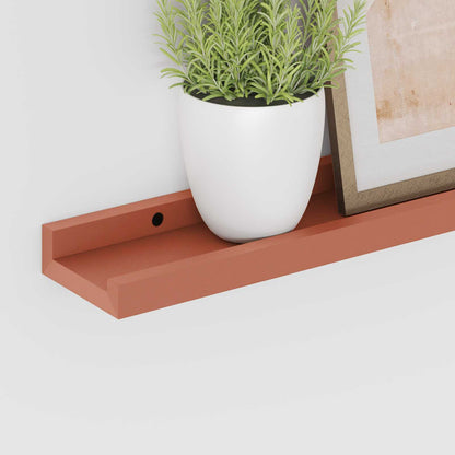 Nástěnná Polička Nástěnná Montáž 4 Ks Červená 40 X 9 X 3 Cm