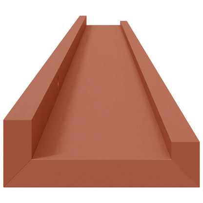 Nástěnná Polička Nástěnná Montáž 4 Ks Červená 100 X 9 X 3 Cm