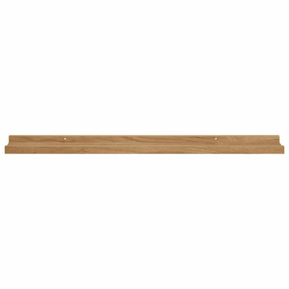 Nástěnná Polička Nástěnná Montáž 2 Ks Hnědá 80 X 9 X 3 Cm