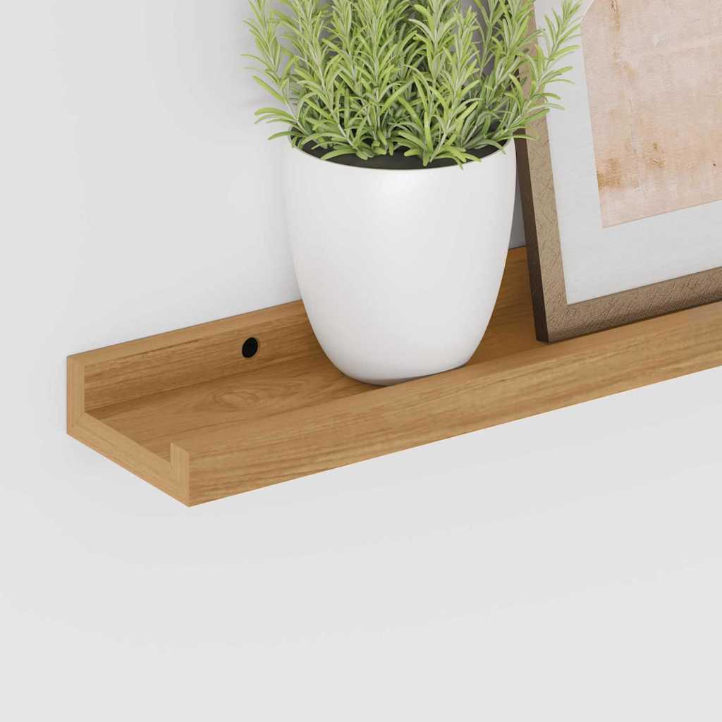 Nástěnná Polička 4 Pcs Hnědá 40 X 9 X 3 Cm Kompozitní Dřevo