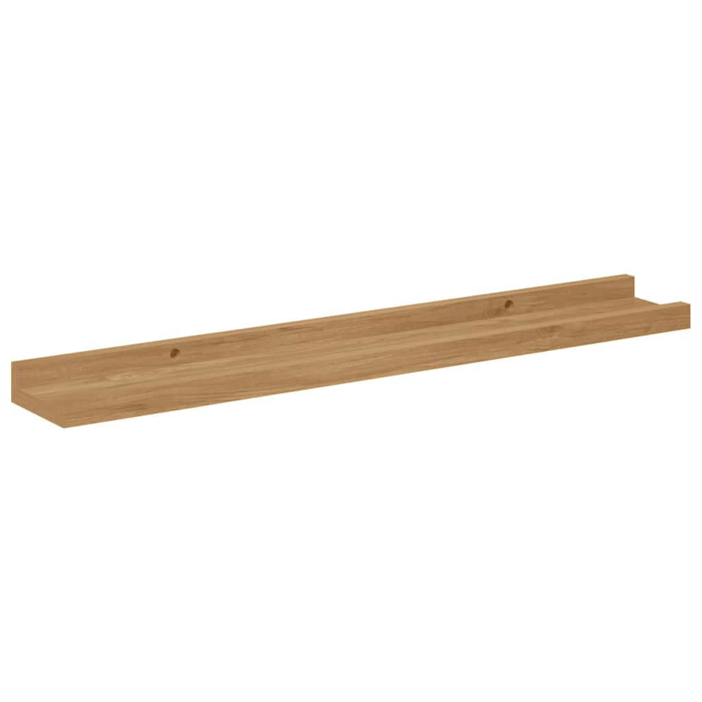 Nástěnná Polička Nástěnná Montáž 4 Ks Hnědá 60 X 9 X 3 Cm