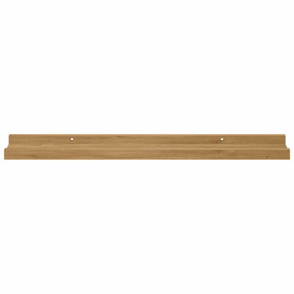 Nástěnná Polička Nástěnná Montáž 4 Ks Hnědá 60 X 9 X 3 Cm