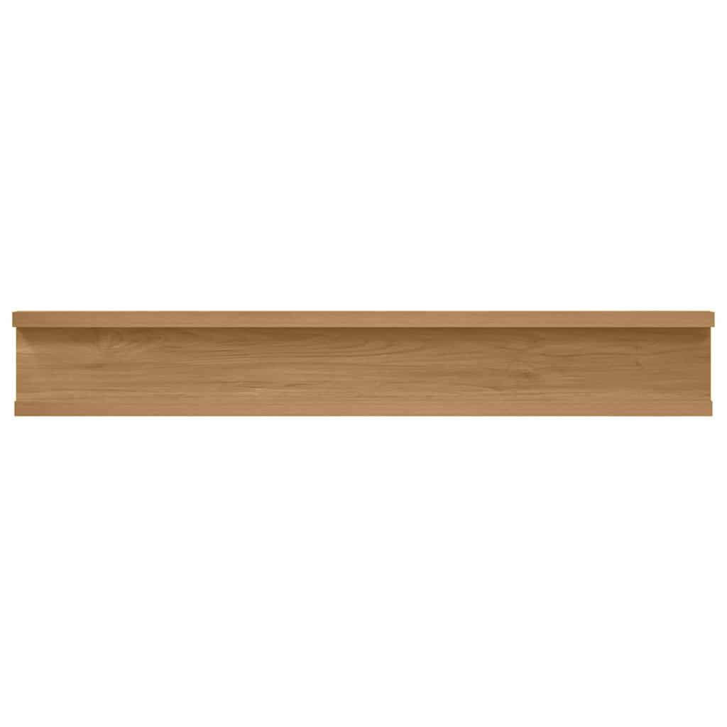 Nástěnná Polička Nástěnná Montáž 4 Ks Hnědá 60 X 9 X 3 Cm