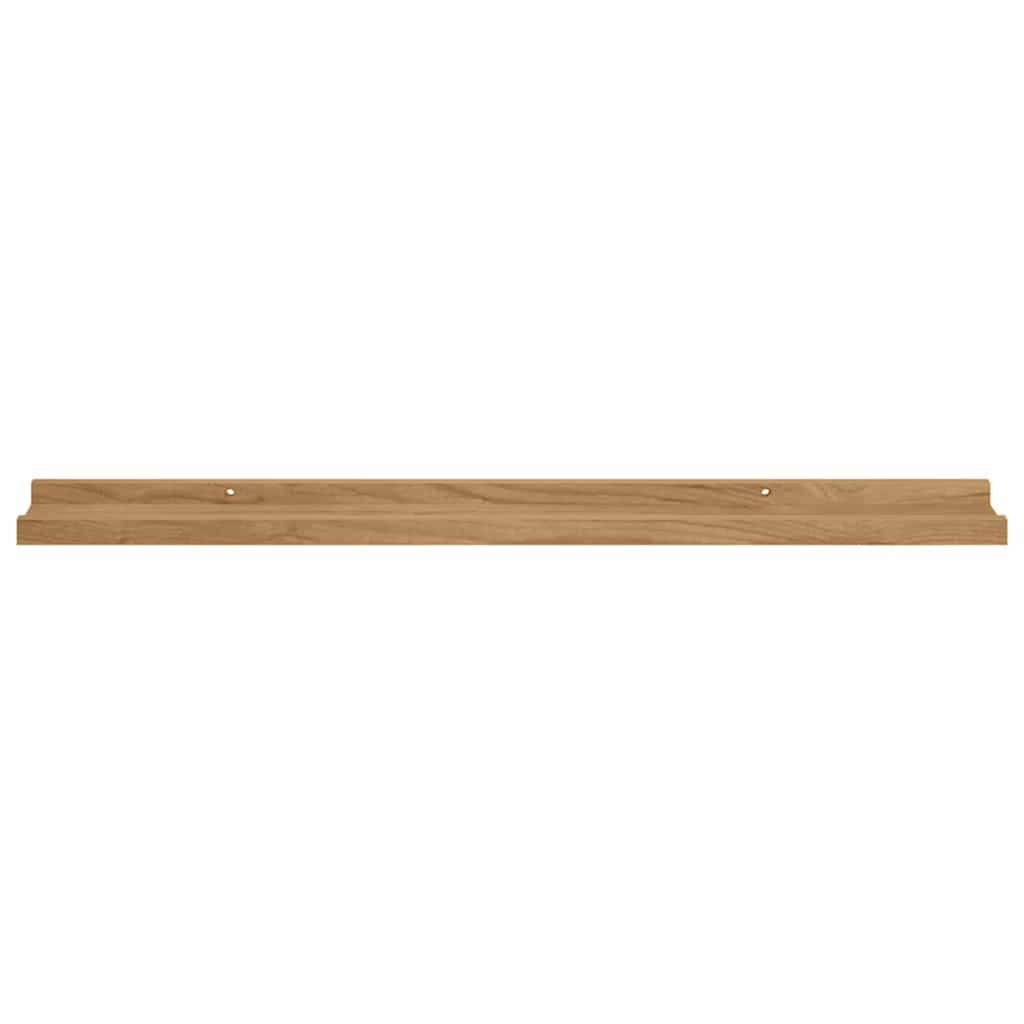 Nástěnná Polička 4 Pcs Hnědá 80 X 9 X 3 Cm Kompozitní Dřevo