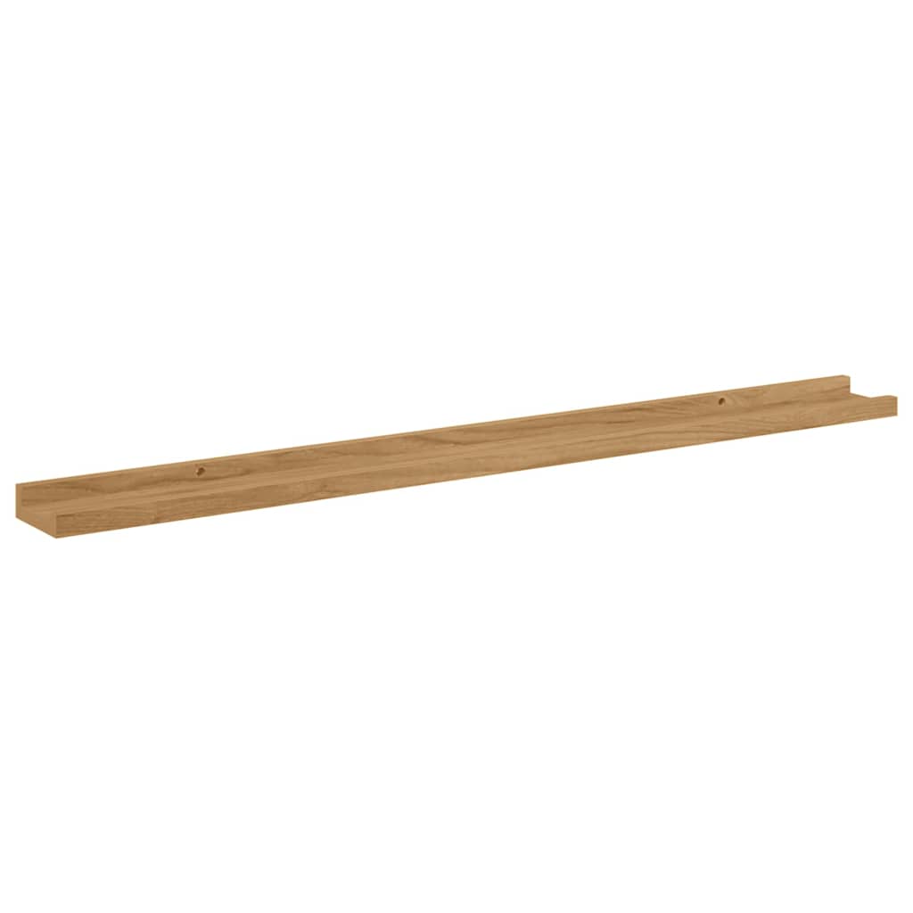 Nástěnná Polička Nástěnná Montáž 4 Ks Hnědá 100 X 9 X 3 Cm