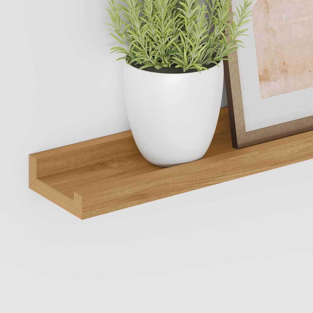 Nástěnná Polička 4 Pcs Hnědá 115 X 9 X 3 Cm Kompozitní Dřevo