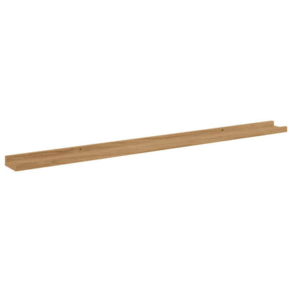 Nástěnná Polička 4 Pcs Hnědá 115 X 9 X 3 Cm Kompozitní Dřevo