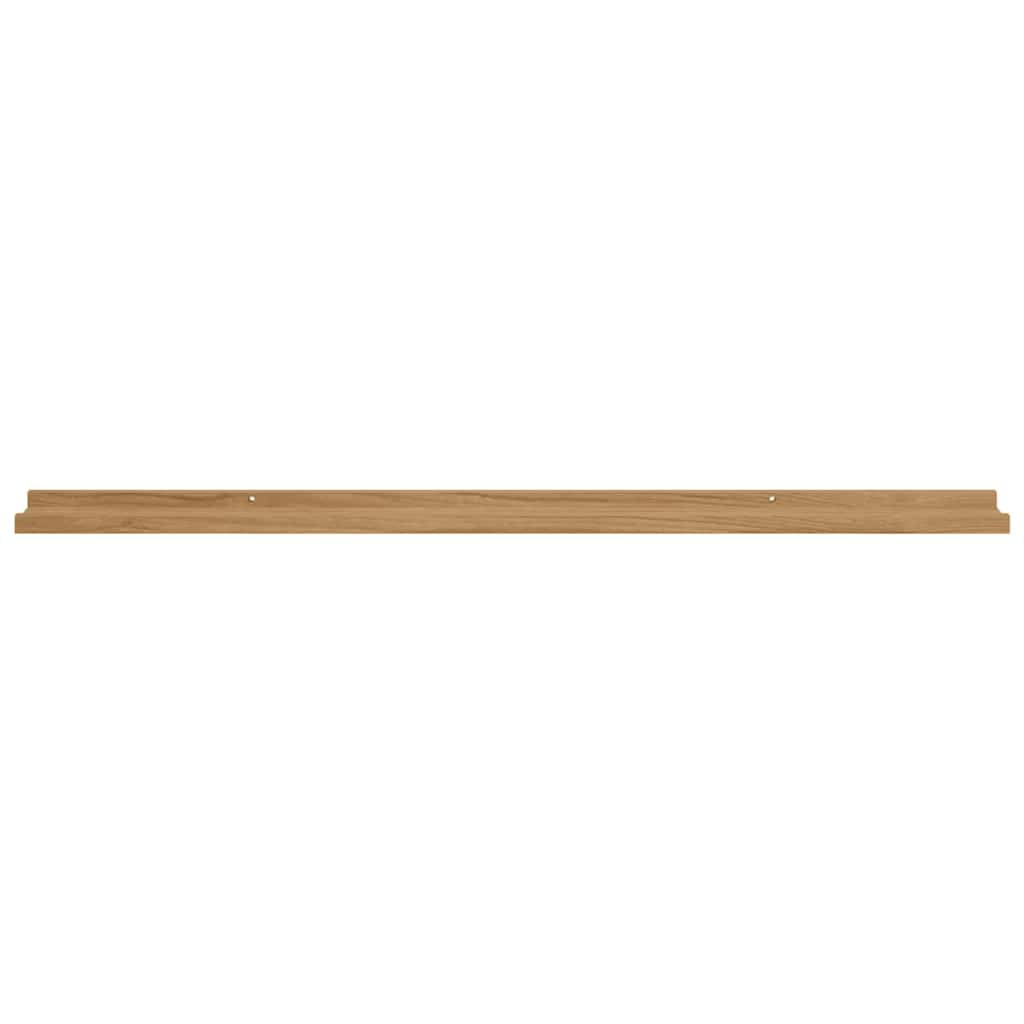 Nástěnná Polička 4 Pcs Hnědá 115 X 9 X 3 Cm Kompozitní Dřevo